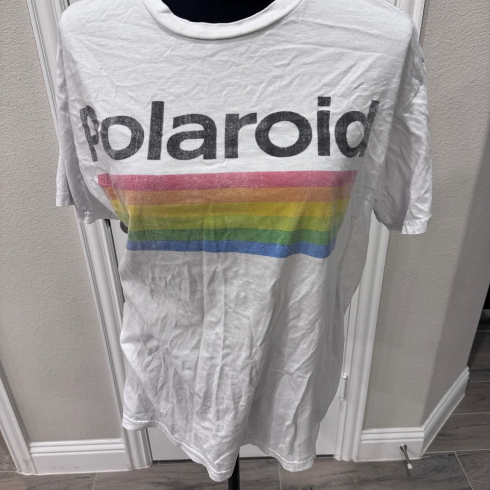 Polaroid White and Red Short Sleeve Tees
